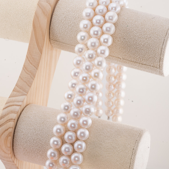 Round River Pearls 10.5-11.0mm White