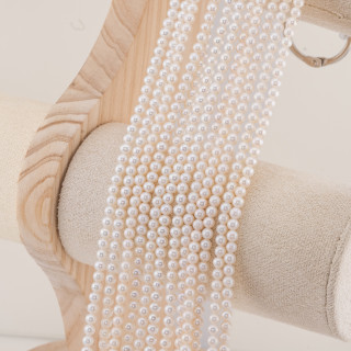 Round River Pearls 3,5-4,0mm Λευκό