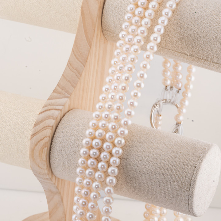 Round River Pearls 7,0-7,5mm Λευκό