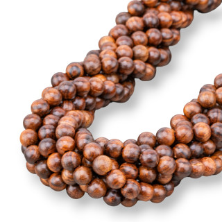 Perles rondes en bois 06 mm teinte 1