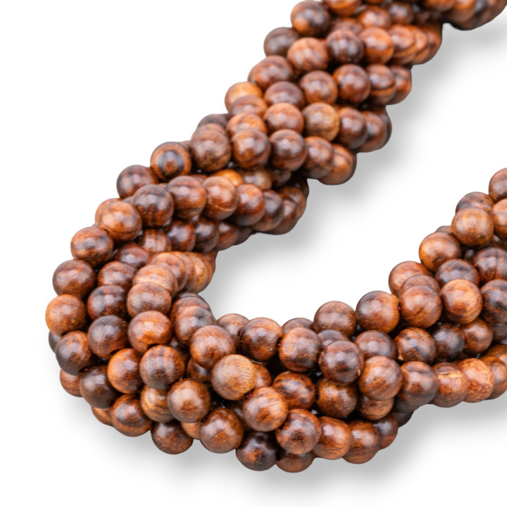Cuentas Redondas De Madera 06mm Tono 1