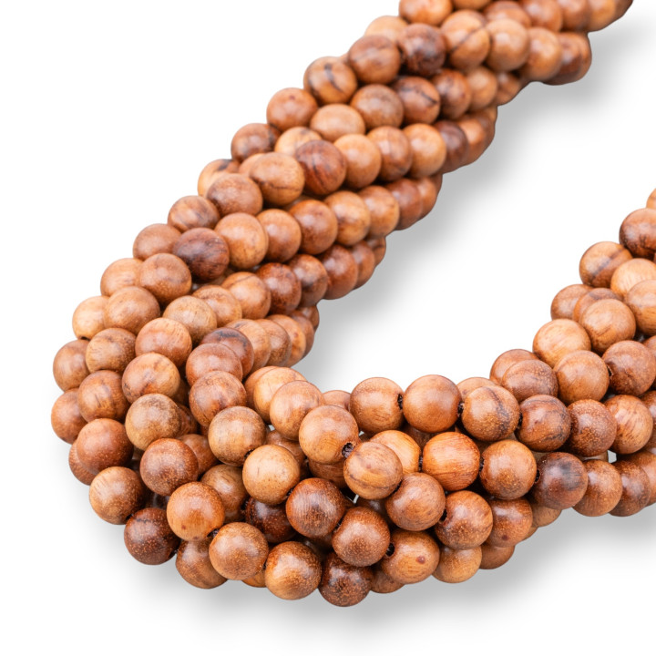 Perles rondes en bois 06 mm teinte 2