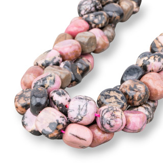 Pierre roulée rhodonite foncée 8-12x10-15mm