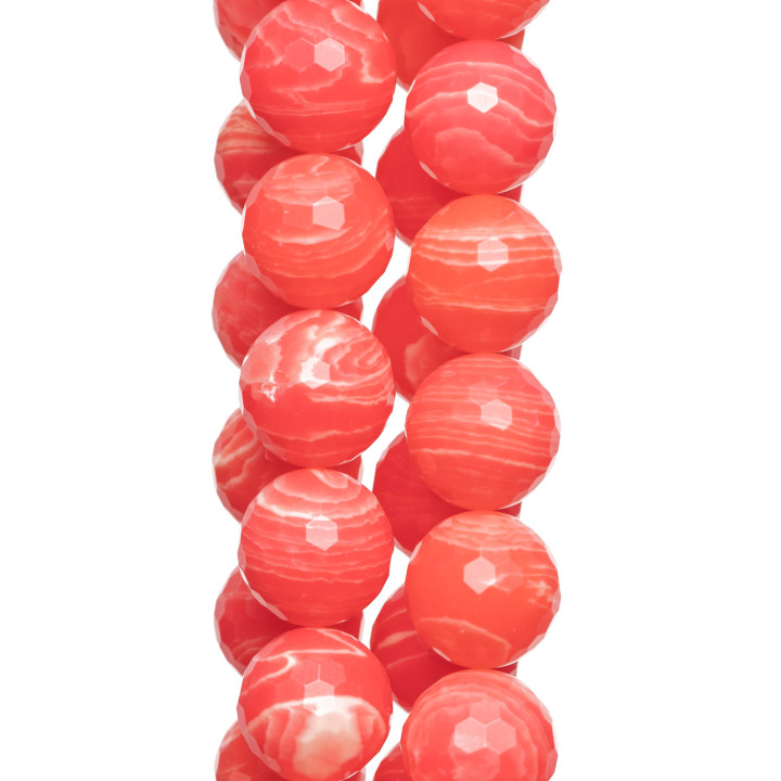 14 mm facettierte Rhodochrosit-Paste