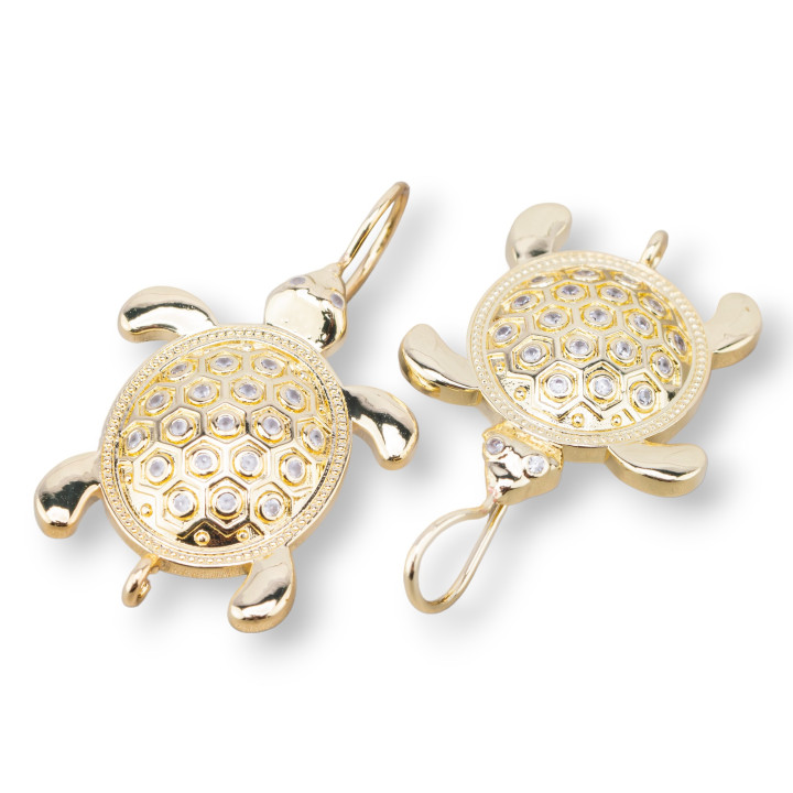 Bases for Bronze Earrings Monachella Turtle 4 Pairs