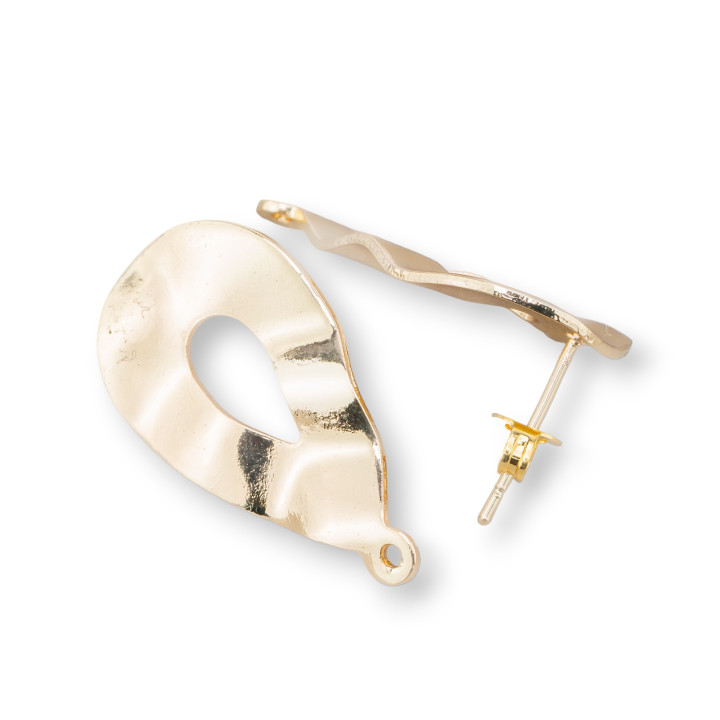 Bases de Boucles d'Oreilles en Bronze Goujon Goutte 15x25mm 10 Paires