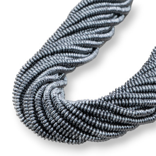 Hämatit Rondelle Glatte Scheibe 3x1mm Natur