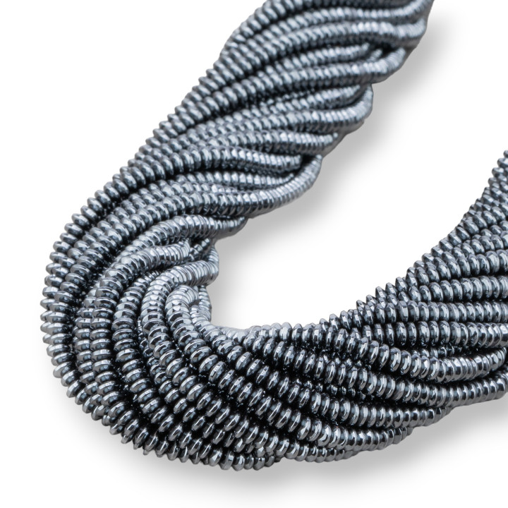 Ematite Naturale Rondelle Disco Liscio 3x1mm