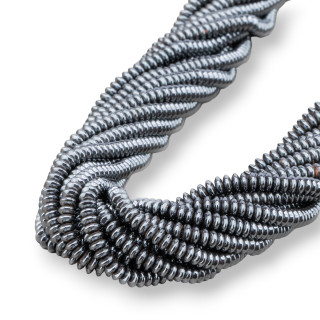 Ematite Naturale Rondelle Disco Liscio 4x1mm