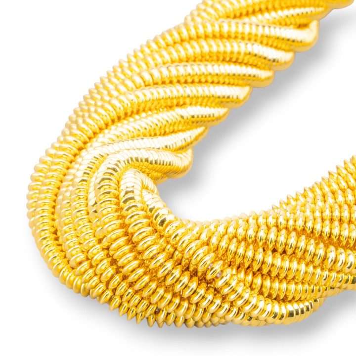 Hämatit-Rondelle, glatte Scheibe, 4 x 1 mm, 18 Karat Gold