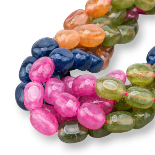 Jade Tourmaline Tumbled Stone 9x14mm