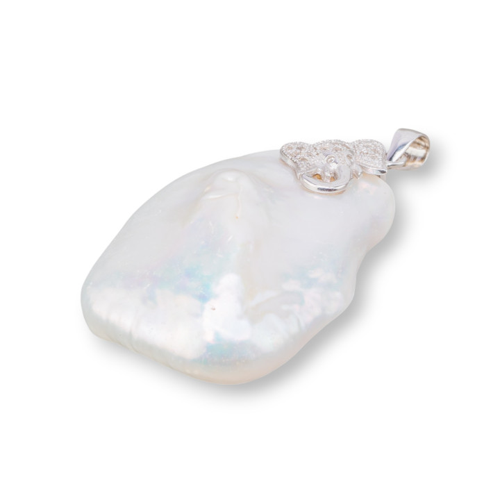 Colgantes de Plata 925 con Circonitas y Perlas de Río (YNG) 14-15gr