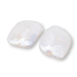 Barocke Flussperlen, flache Tropfen (PQB), 14–15 g, 1 Paar