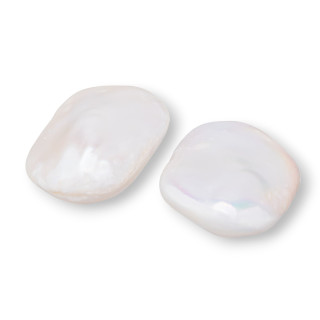 Perle Di Fiume Barocche Gocce Piatte (PQB) 20-22gr 1 Coppia