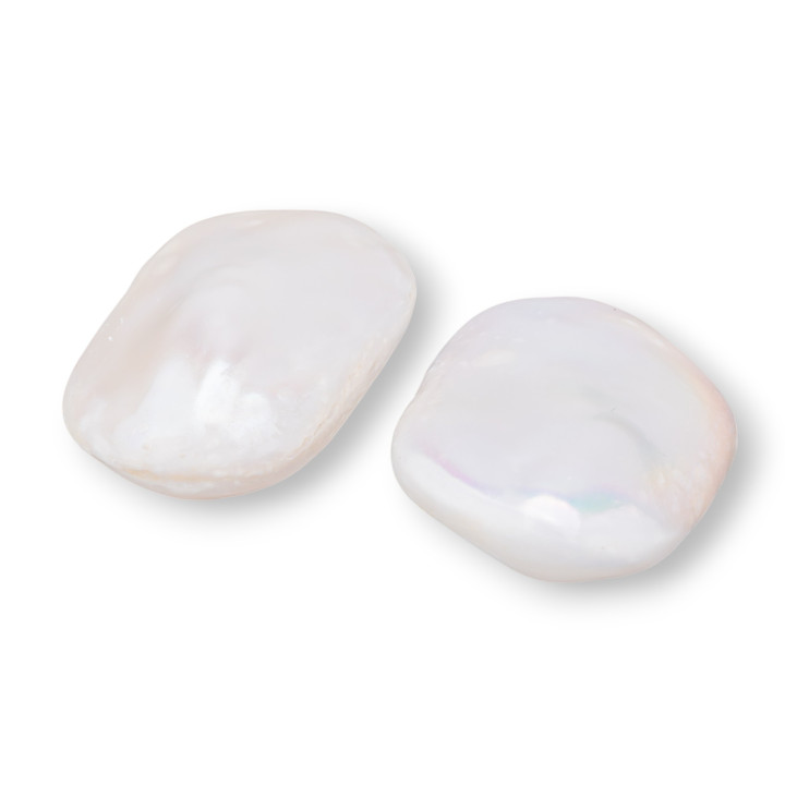 Barocke Flussperlen, flache Tropfen (PQB), 24–26 g, 1 Paar