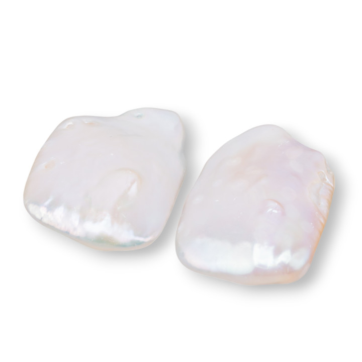 Baroque River Pearls Flat Drops (PQW) 12-13gr 1 Pair