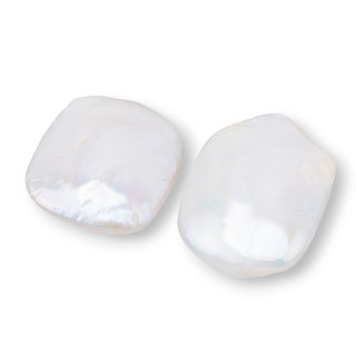 Barocke Flussperlen, flache Tropfen (PQW), 15–16 g, 1 Paar