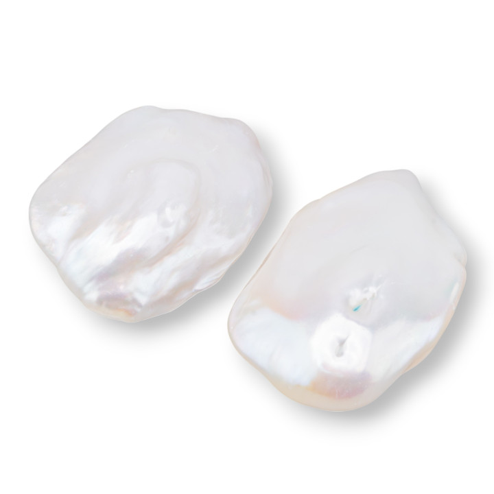 Perle Di Fiume Barocche Gocce Piatte (PQW) 22-24gr 1 Coppia