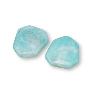 Cuentas de piedra semipreciosa 1 agujero 10 piezas Amazonita