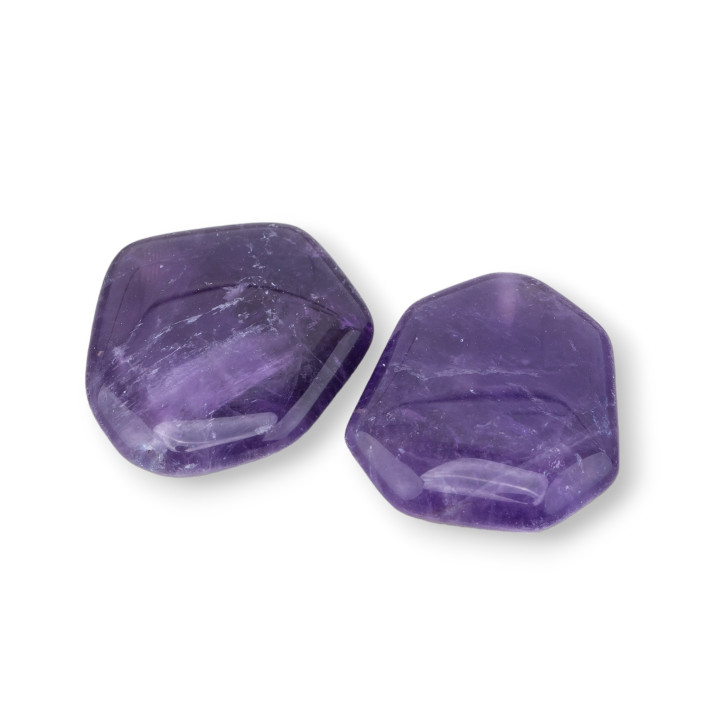 Semiprecious Stone Beads 1 Hole 10pcs Amethyst