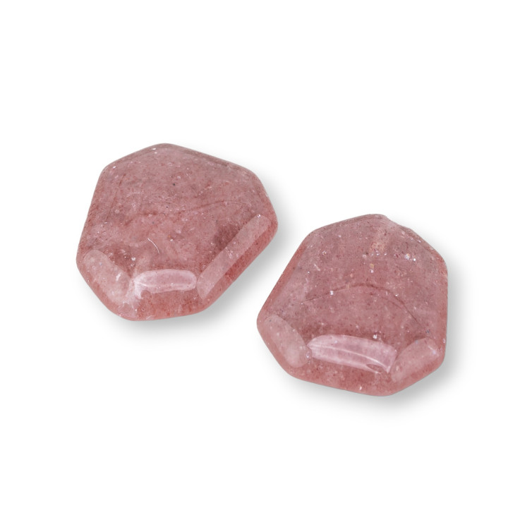 Perles de Pierre Semi-Précieuse 1 Trou 10pcs Quartz Fraise