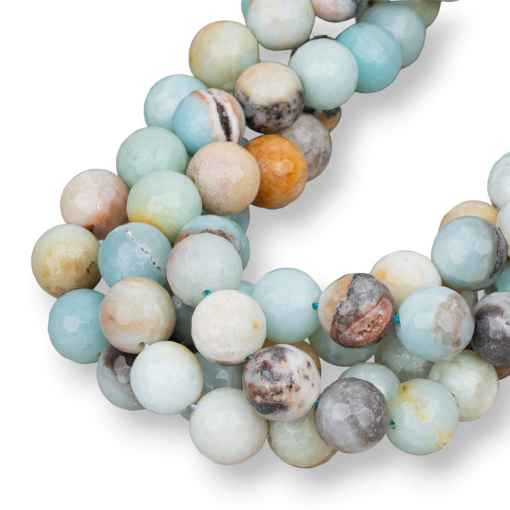 Amazonite Facette Multicolore 12mm