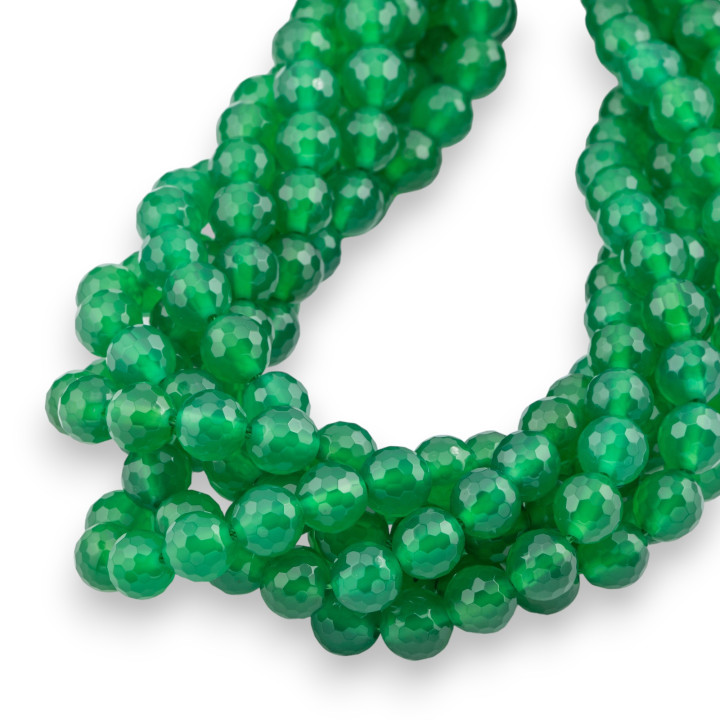 Agate Verte Facette 08mm Premier Choix