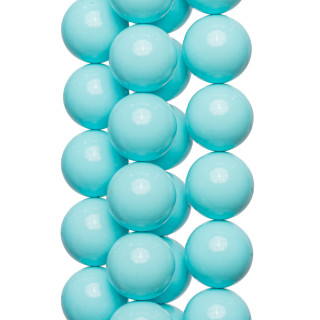 Pâte Ronde Lisse Turquoise 20mm