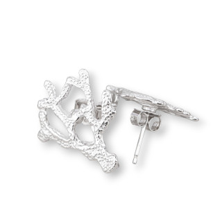 Base Pour Boucles D'Oreilles En Argent 925 Brins Épingles 20x23mm 1 Paire Plaqué Rhodié