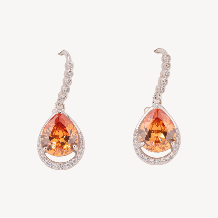 Boucles d'oreilles en argent jaune 925 fabriquées en ITALIE