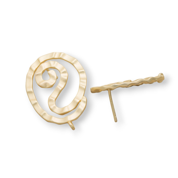 Bases para Aretes Ovaladas de Bronce 22x30mm 6 Pares