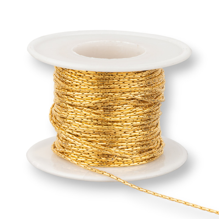 316L Cobra Steel Chain 1.2mm 15 Meters Gold Plated