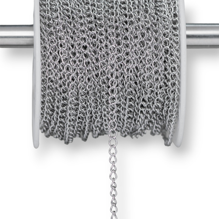 Smooth Groumette Steel Chain Extender 2,5x3,5mm Σύρμα 0,5mm 20 μέτρα