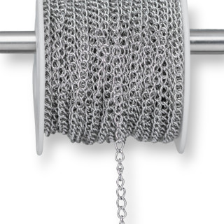 Rallonge de chaîne en acier à Groumette lisse, fil 3.0x4.0mm, 0.6mm, 15 mètres