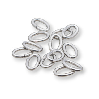 Contraenlace Anillas Acero Ovaladas Abiertas 5.0x8.0mm Alambre 1.2mm 100gr