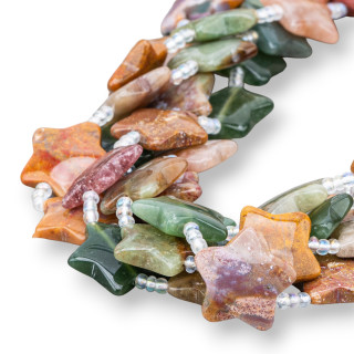 Agate Indienne Étoile Plate Lisse 20mm