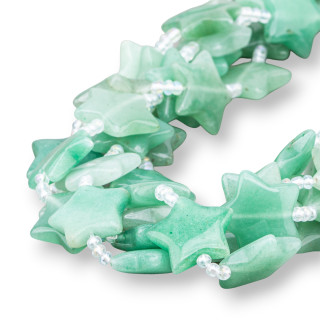 Aventurine verte étoile plate lisse 20mm