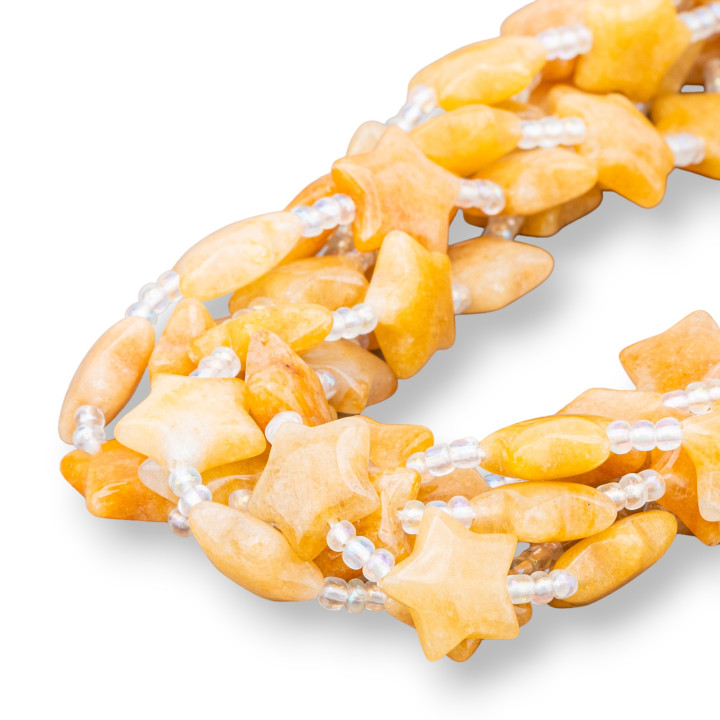 Calcit-Flachstern, glatt, 16 mm, intensiv