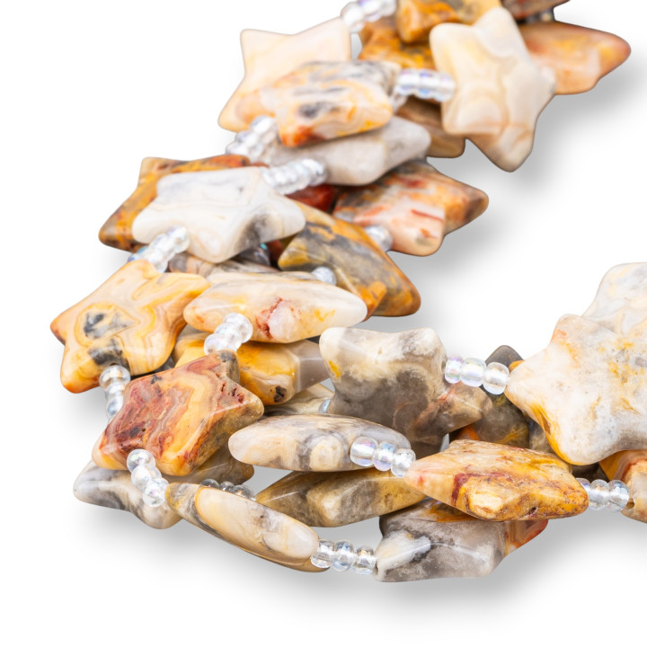 Jaspe Picasso Amarillo Estrella Plana Lisa 20mm