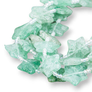Green Fluorite Flat Smooth Star 20mm