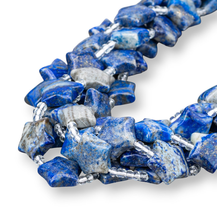 Lapis Lazuli Étoile Plate Lisse 16mm