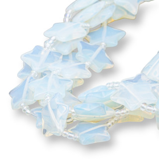 Ópalo Sintético Estrella Lisa Plana 20mm