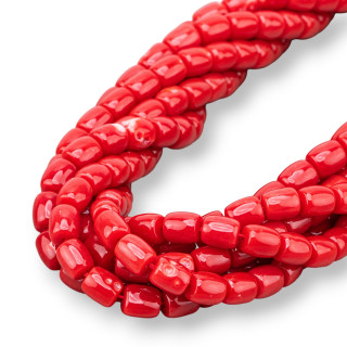 Pâte de Corail Rouge Corps Lisse 6.5x7.5mm