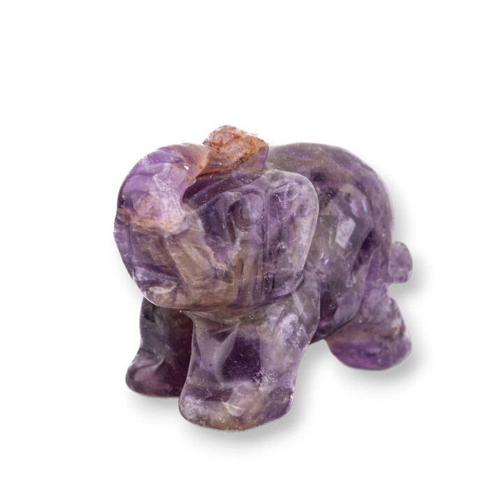 Edelsteinstatue Ornament 1,5 Zoll 2,5 cm Amethyst Elefant