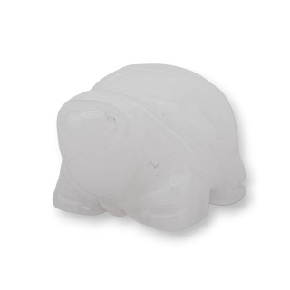 Ornement de statue de pierres précieuses 1,5 pouces 2,5 cm Tortue en cristal de roche