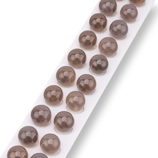 Perline Mezzo Foro Agata Grigia Tondo Liscio 12mm 20pz