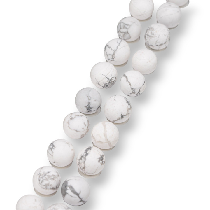 Cuentas de medio agujero lisas redondas blancas de Aulita, 12 mm, 20 piezas