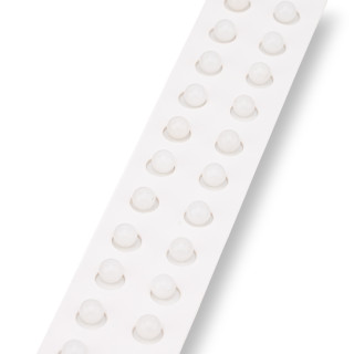 Demi-Trou Jade Blanc Perles Rondes Lisse 06mm 24pcs