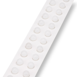 Demi-Trou Jade Blanc Perles Rondes Lisse 08mm 24pcs