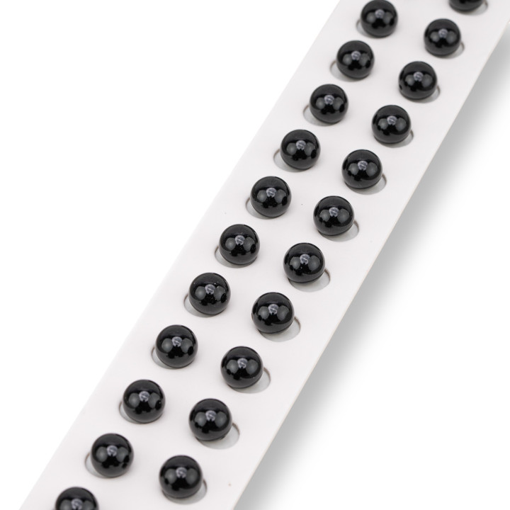 Perles Rondes Onyx Demi Trou Lisse 08mm 24pcs